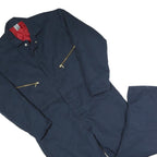 Mens Navy Blue Dungarees Polyester Blend Regular Fit M W41 L26 Workwear Zippered