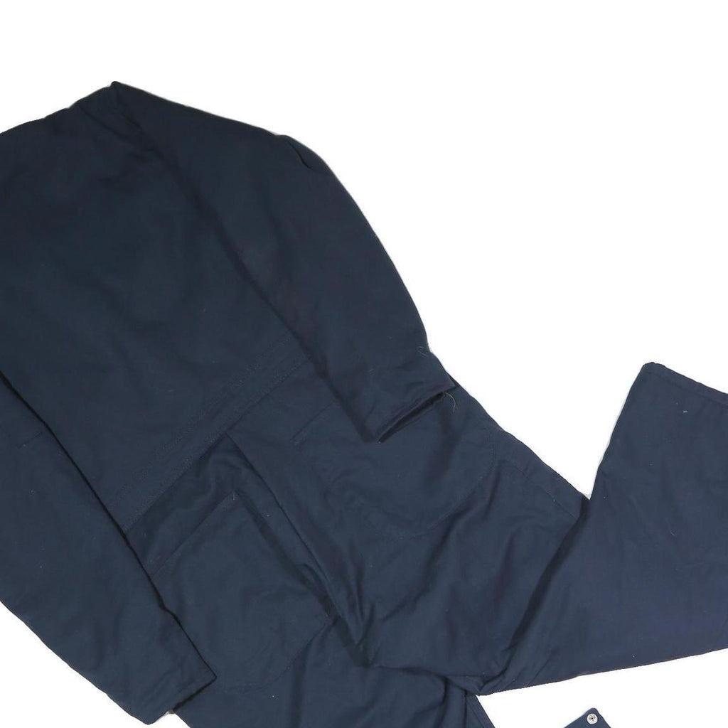 Mens Navy Blue Dungarees Polyester Blend Regular Fit M W41 L26 Workwear Zippered