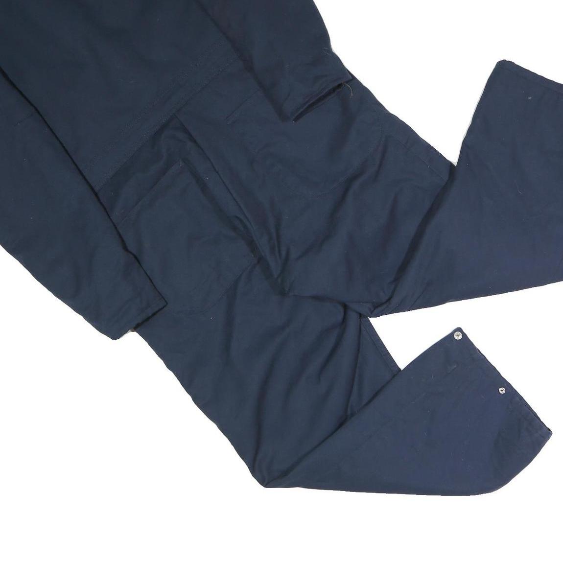 Mens Navy Blue Dungarees Polyester Blend Regular Fit M W41 L26 Workwear Zippered