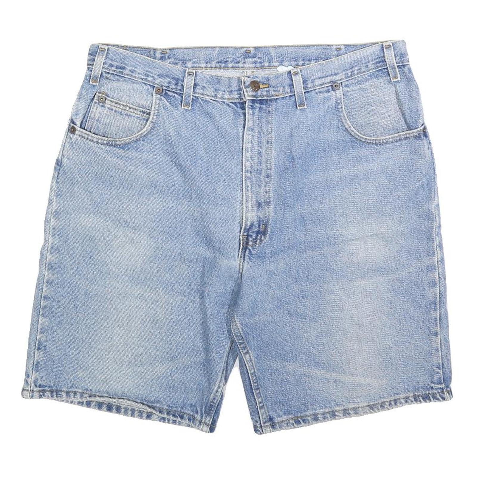 FADED GLORY Mens Denim Blue Shorts L W36 Classic Fit Cotton Blend
