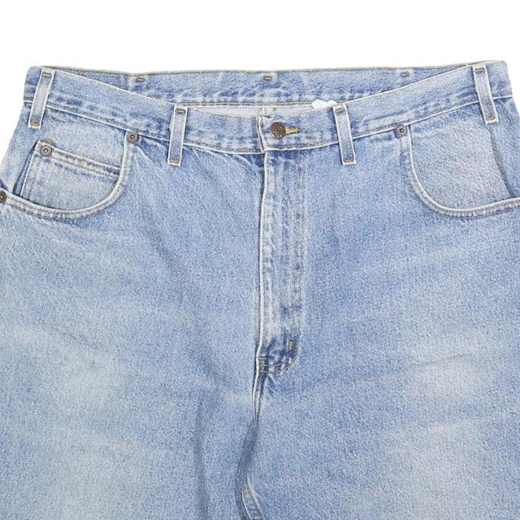 FADED GLORY Mens Denim Blue Shorts L W36 Classic Fit Cotton Blend