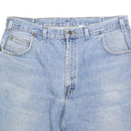 FADED GLORY Mens Denim Blue Shorts L W36 Classic Fit Cotton Blend