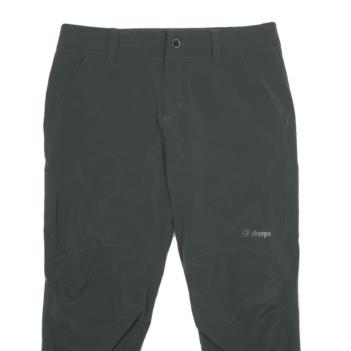 SHERPA Womens Polyamide Blend Black Regular Fit Straight Leg Trousers W36 L27