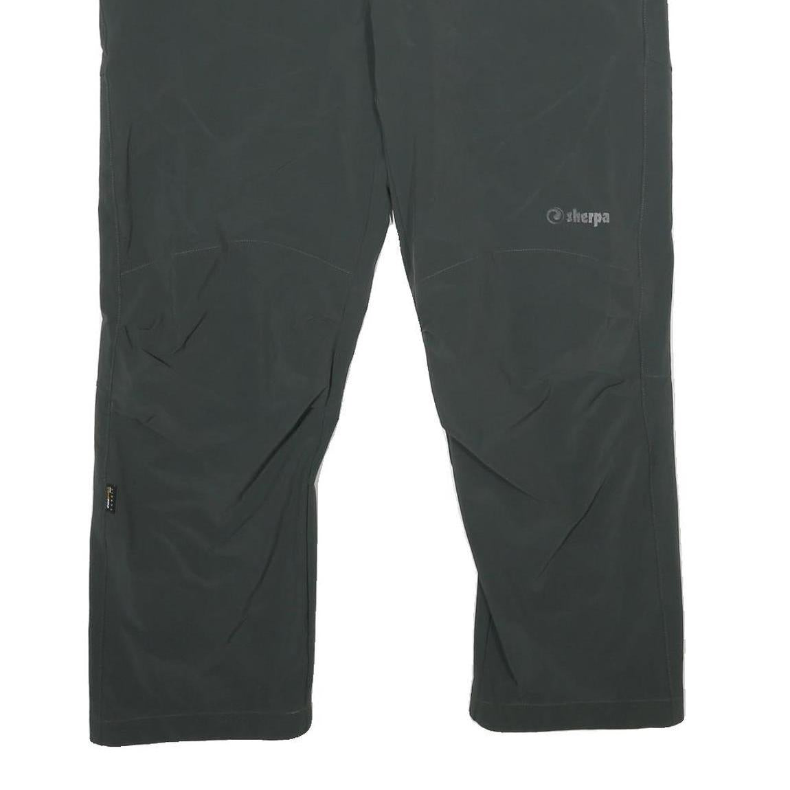 SHERPA Womens Polyamide Blend Black Regular Fit Straight Leg Trousers W36 L27