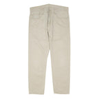LEVI'S Mens Cotton Blend Beige Regular Straight Trousers W34 L27 Casual Classic