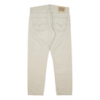 LEVI'S Mens Cotton Blend Beige Regular Straight Trousers W34 L27 Casual Classic