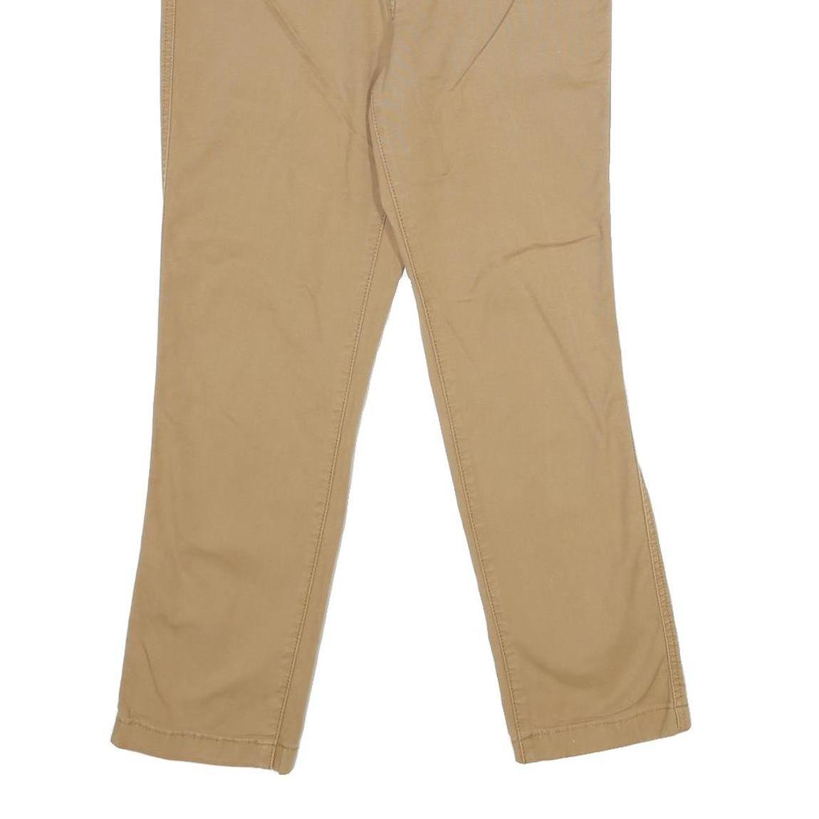 LEVI'S Womens Cotton Blend Beige Regular Fit Straight Trousers W30 L27 Stylish
