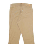 LEVI'S Womens Cotton Blend Beige Regular Fit Straight Trousers W30 L27 Stylish
