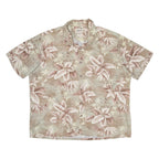 CAMPIA Mens Hawaiian Shirt Beige Floral 2XL