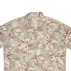 CAMPIA Mens Hawaiian Shirt Beige Floral 2XL