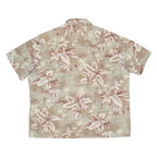 CAMPIA Mens Hawaiian Shirt Beige Floral 2XL