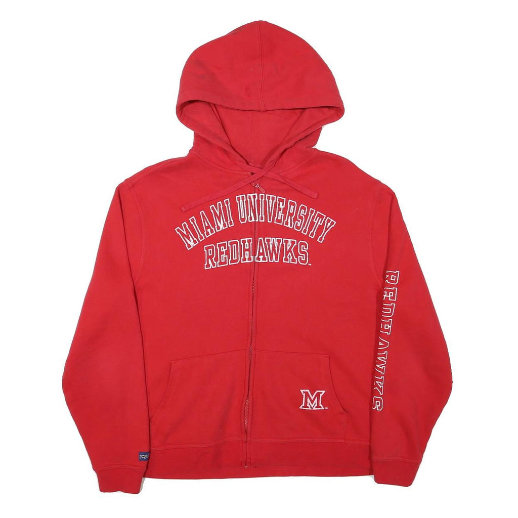 JANSPORT Womens Red Miami University Redhawks Full Zip Hoodie L
