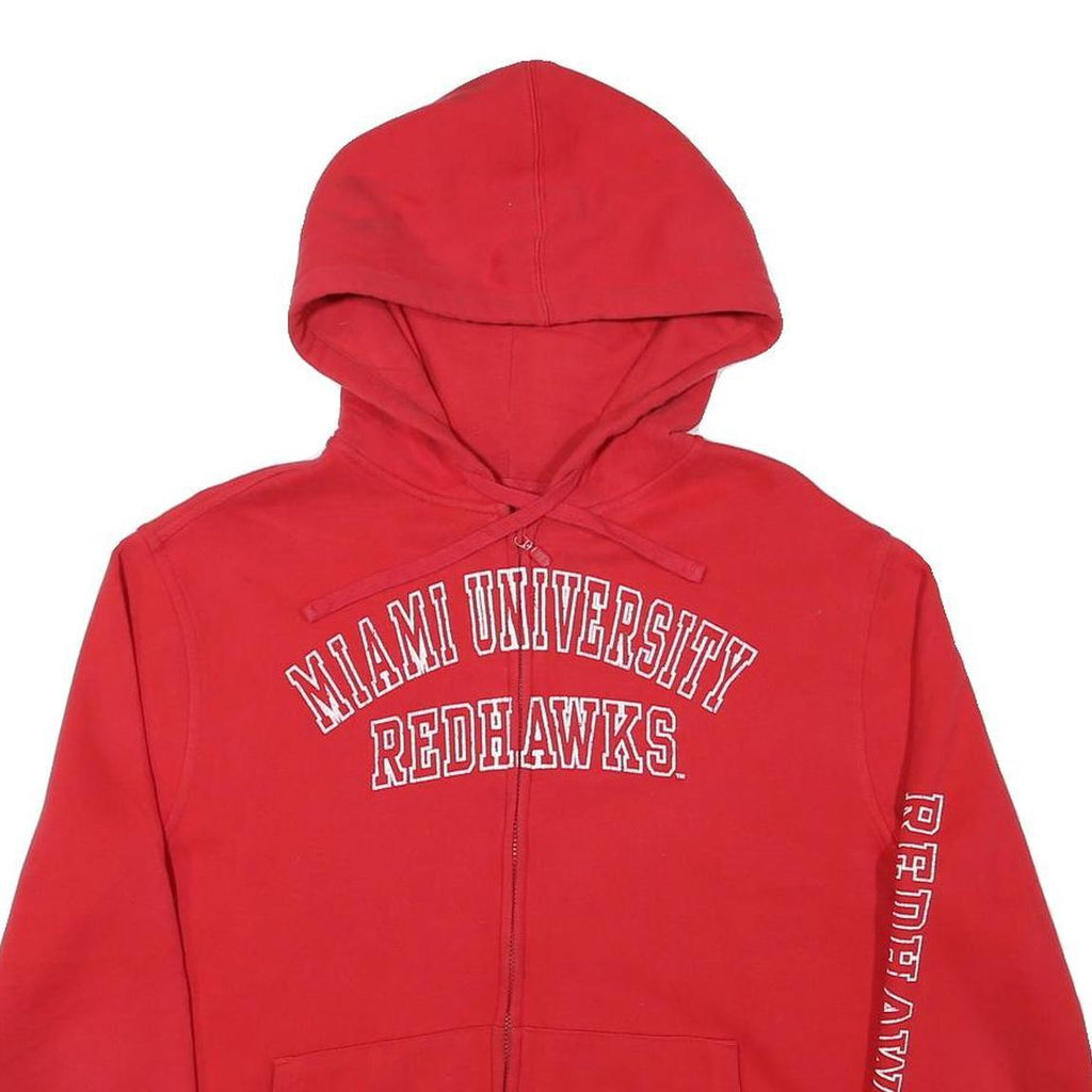 JANSPORT Womens Red Miami University Redhawks Full Zip Hoodie L