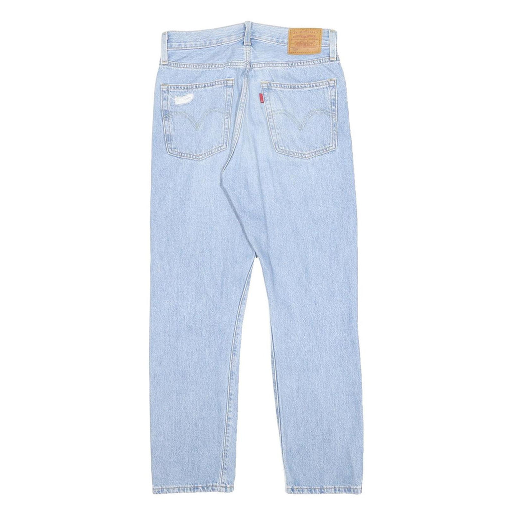 LEVI'S 501 Womens Light Blue Regular Straight Denim Stone Wash W25 L26 Classic