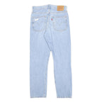 LEVI'S 501 Womens Light Blue Regular Straight Denim Stone Wash W25 L26 Classic