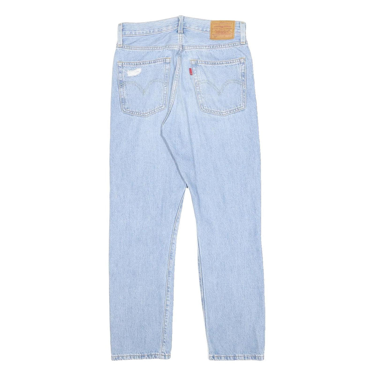 LEVI'S 501 Womens Light Blue Regular Straight Denim Stone Wash W25 L26 Classic