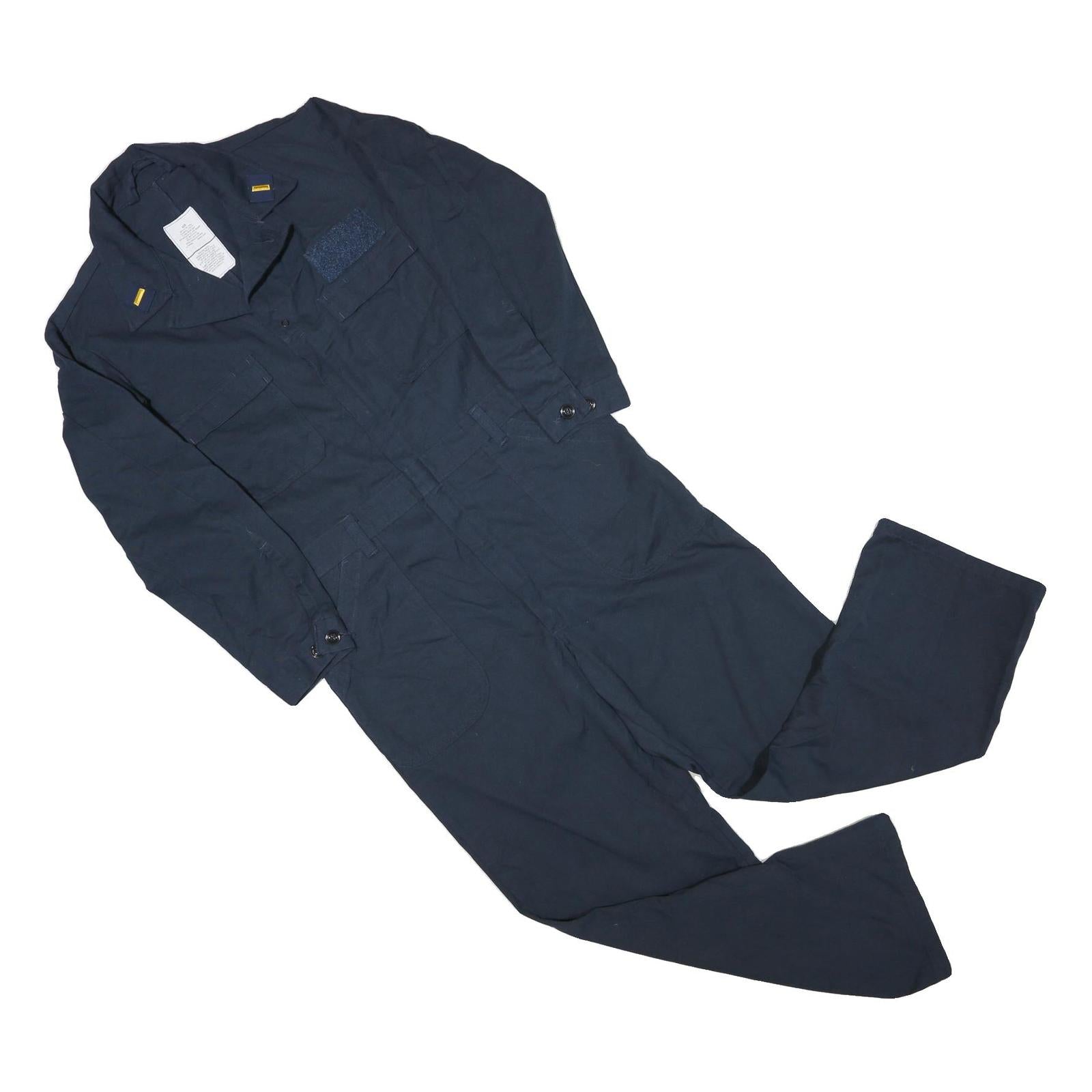 Mens Navy Blue Cotton Blend Regular Fit Dungarees L L W36 L28 Workwear Utility