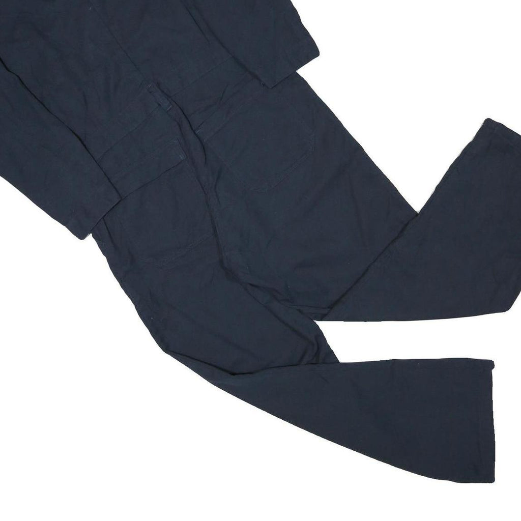 Mens Navy Blue Cotton Blend Regular Fit Dungarees L L W36 L28 Workwear Utility