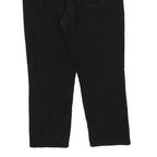 Womens Black Cotton Blend Regular Fit Straight Leg Trousers W34 L24 Comfortable