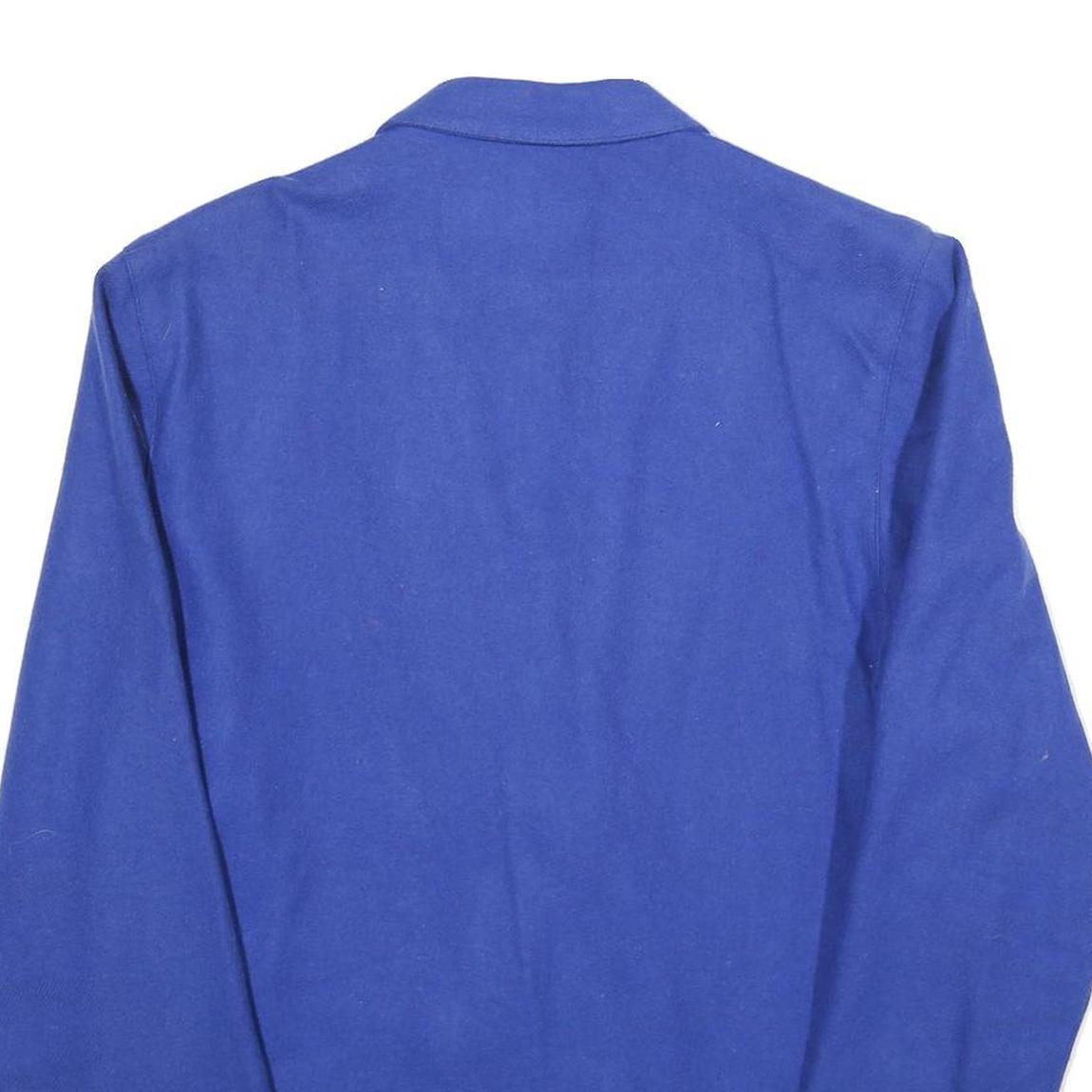SUMMIT SPORTSWEAR Womens Blue Wool Blend Jacket UK 14 Button Plain Classic