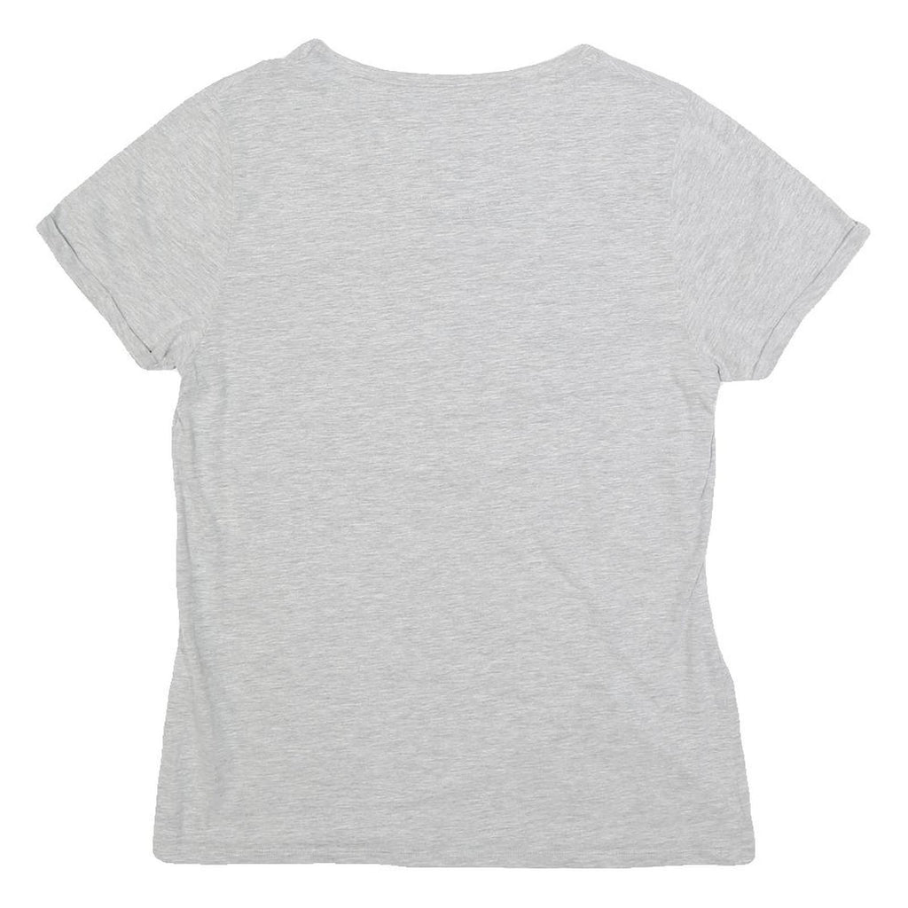 DIESEL Womens Grey XL Casual T-Shirt Short Sleeve Crew Neck Cotton Blend