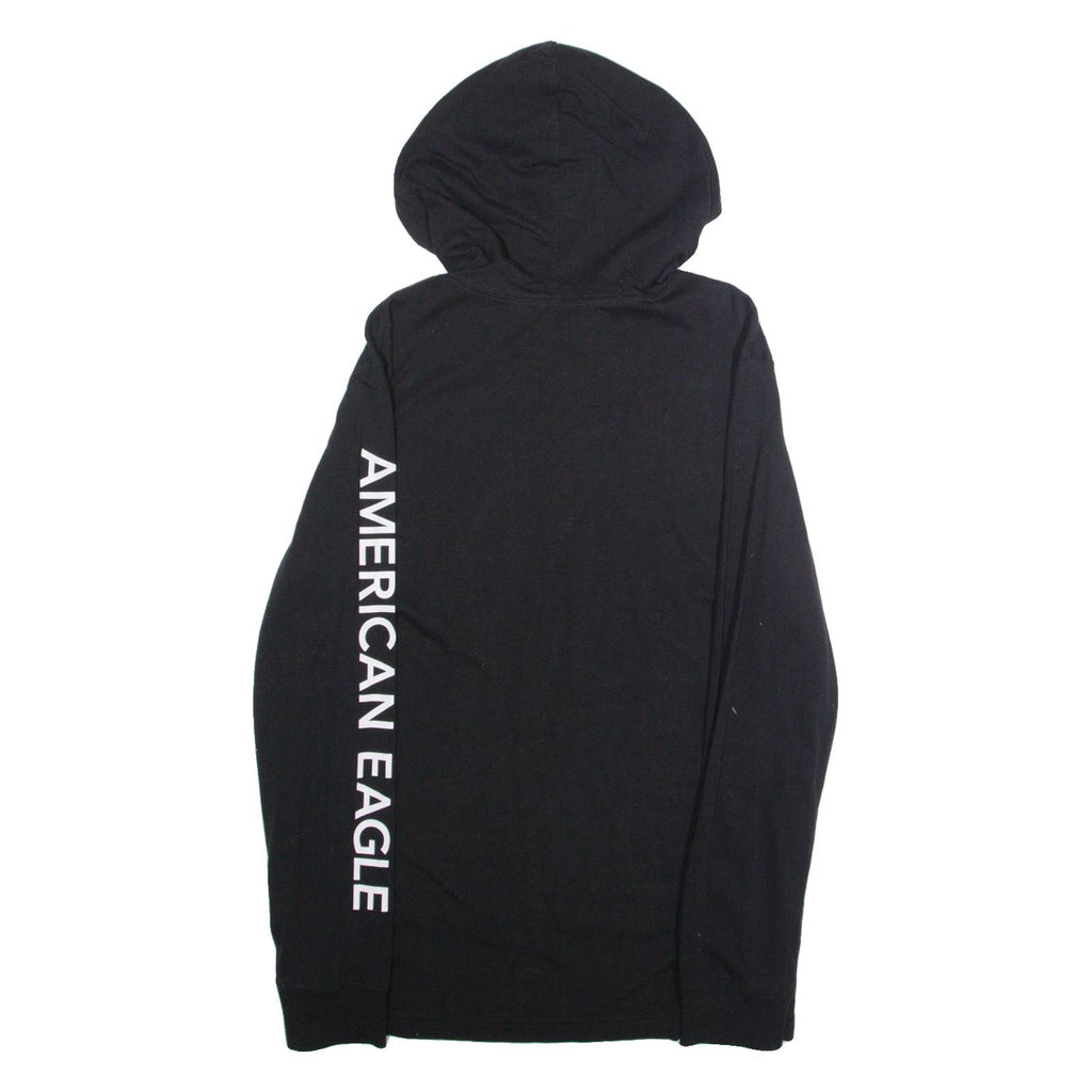 AMERICAN EAGLE Womens Black Hoodie USA S