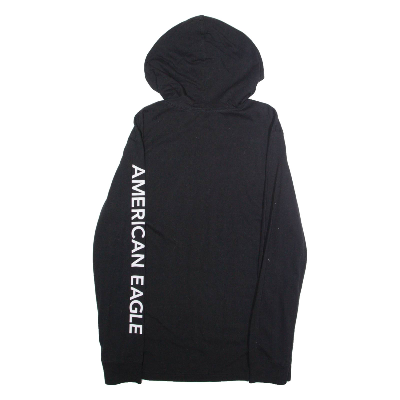 AMERICAN EAGLE Womens Black Hoodie USA S