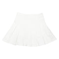 Womens Pleated Skirt White Short XS