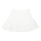 Womens Pleated Skirt White Short XS