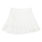 Womens Pleated Skirt White Short XS