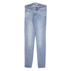 LEVI'S 711 Womens Slim Blue Denim Light W25 L32 Skinny Jeans Zip Cotton Blend