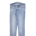 LEVI'S 711 Womens Slim Blue Denim Light W25 L32 Skinny Jeans Zip Cotton Blend