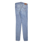 LEVI'S 711 Womens Slim Blue Denim Light W25 L32 Skinny Jeans Zip Cotton Blend