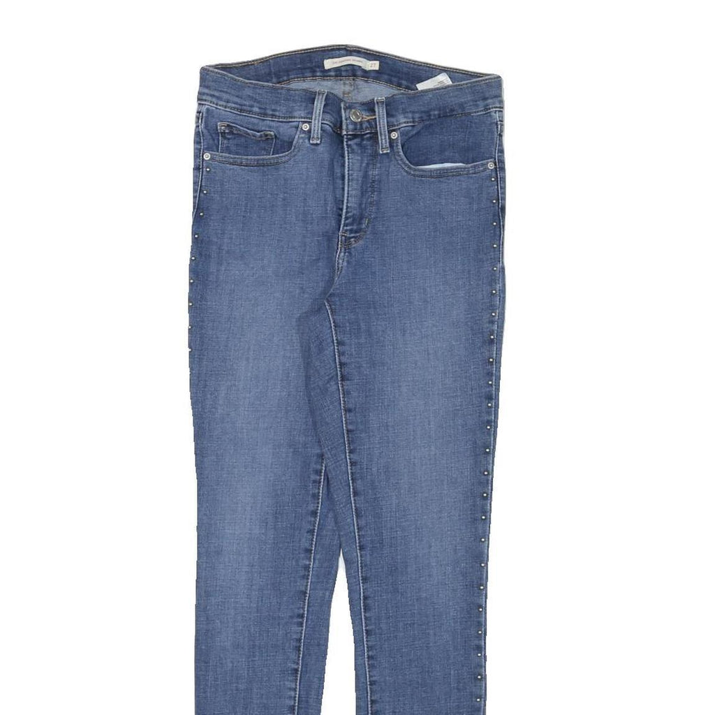LEVI'S 311 Womens Jeans Blue Slim Skinny Denim W27 L29 Studded Side Zip