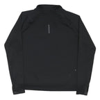 NIKE RUNNING Womens Black Quarter Zip S Sport Logo Sweatshirt Top