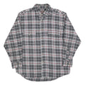 MOOSE CREEK Mens Grey & Red Check Cotton Shirt L Button Casual Comfortable