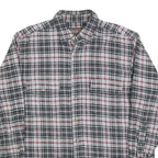 MOOSE CREEK Mens Grey & Red Check Cotton Shirt L Button Casual Comfortable