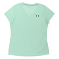 UNDER ARMOUR Womens Mint Green Athletic T-Shirt M Short Sleeve V-Neck