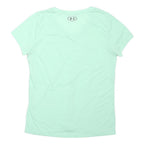 UNDER ARMOUR Womens Mint Green Athletic T-Shirt M Short Sleeve V-Neck