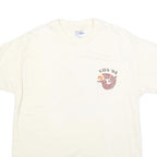 HANES Mens Cream Graphic T-Shirt L Short Sleeve Crew Neck Valencia's Vanishing