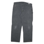 DICKIES Mens Regular Fit Grey Denim Jeans W40 L32 Workwear Utility Zip