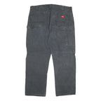 DICKIES Mens Regular Fit Grey Denim Jeans W40 L32 Workwear Utility Zip