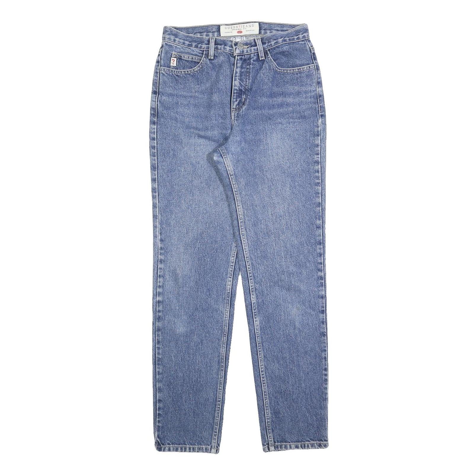 GUESS Womens Jeans Blue Regular Straight Denim Medium W28 L30 Classic Fit