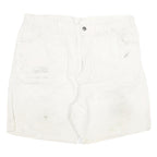 DICKIES Mens White Casual Cotton Blend Shorts 2XL W35 Workwear Utility