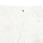 DICKIES Mens White Casual Cotton Blend Shorts 2XL W35 Workwear Utility