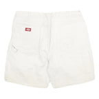 DICKIES Mens White Casual Cotton Blend Shorts 2XL W35 Workwear Utility