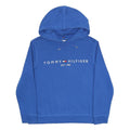 TOMMY HILFIGER Womens Blue Pullover Hoodie S Cotton Blend Hooded Sweatshirt