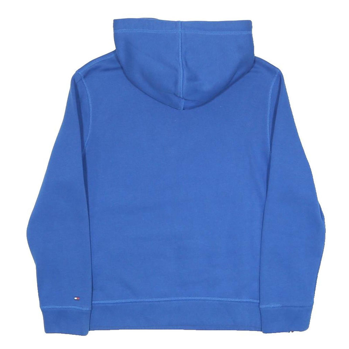 TOMMY HILFIGER Womens Blue Pullover Hoodie S Cotton Blend Hooded Sweatshirt