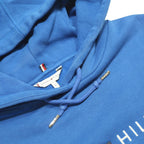 TOMMY HILFIGER Womens Blue Pullover Hoodie S Cotton Blend Hooded Sweatshirt