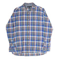 TOMMY HILFIGER Mens Blue Check Shirt M Classic Fit Cotton Button Collar